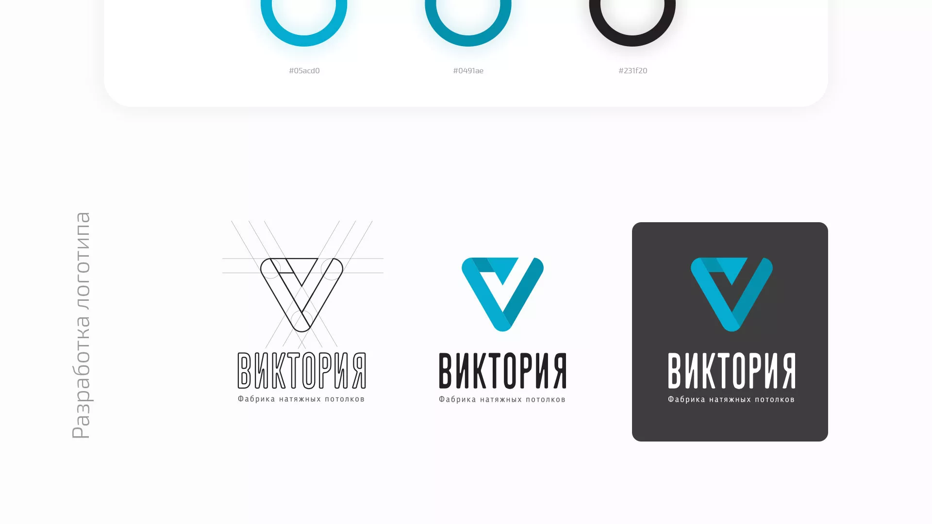 Разработка фирменного стиля компании по продаже и установке натяжных потолков в Радужном