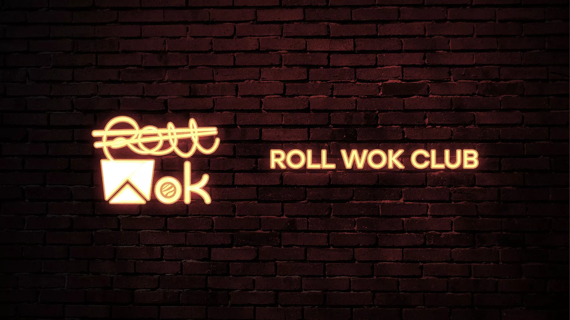 Разработка логотипа суши-бара «Roll Wok Club» в Радужном